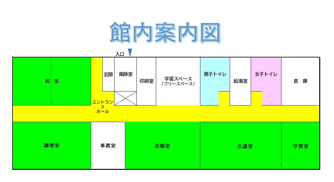 とようら公民館の館内案内図