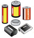 乾電池・ボタン電池・小型充電式電池のイラスト
