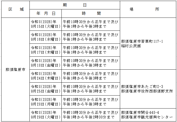 日程