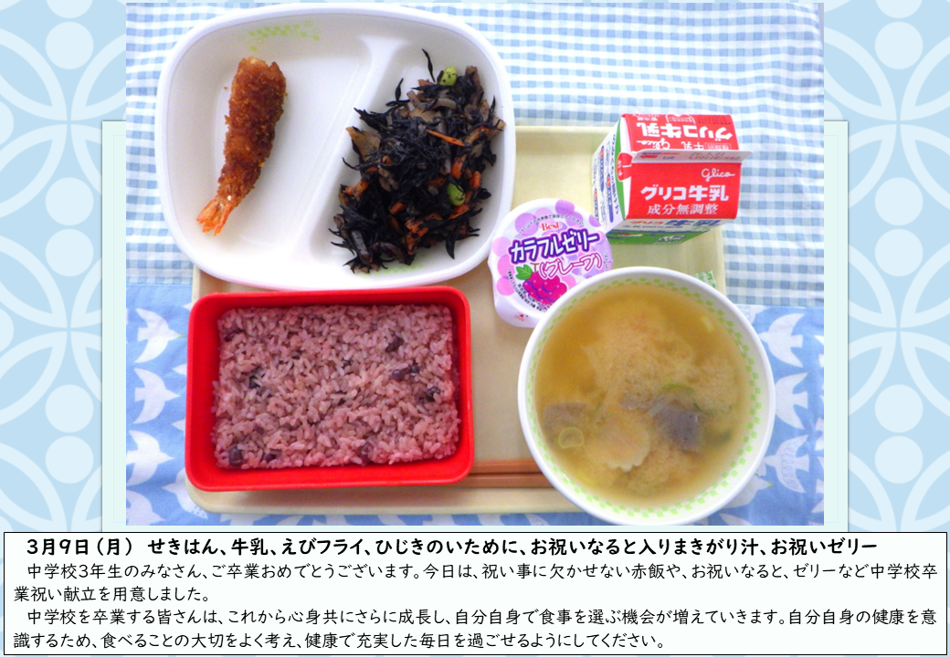 3月9日給食写真