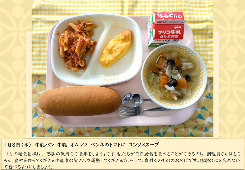 1月8日給食写真