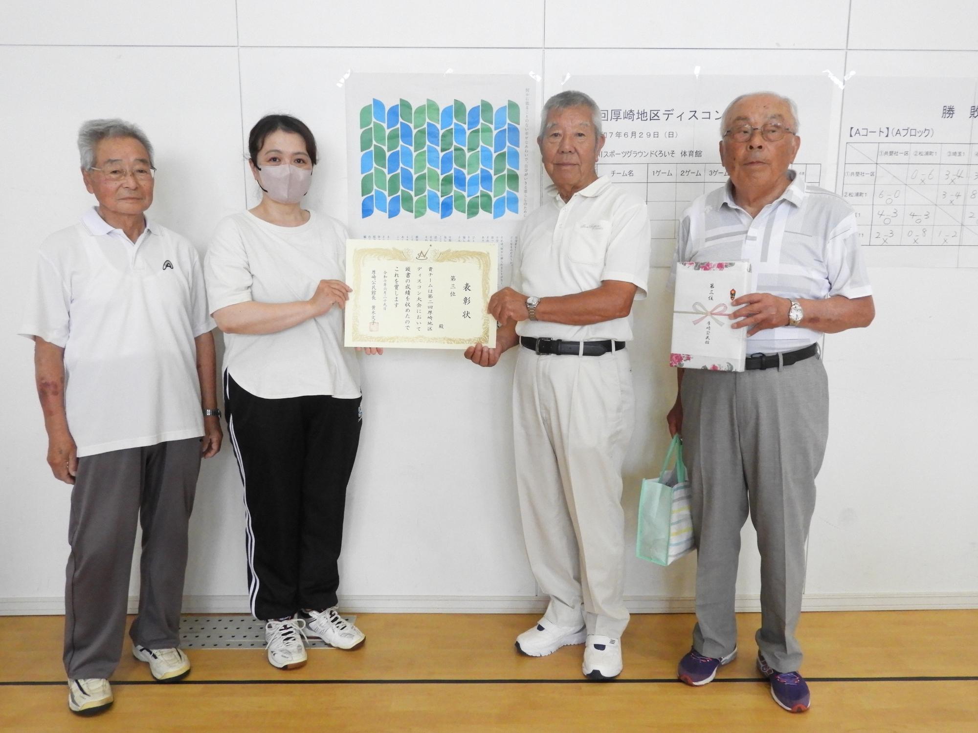 第2回厚崎地区ディスコン大会第三位のチーム