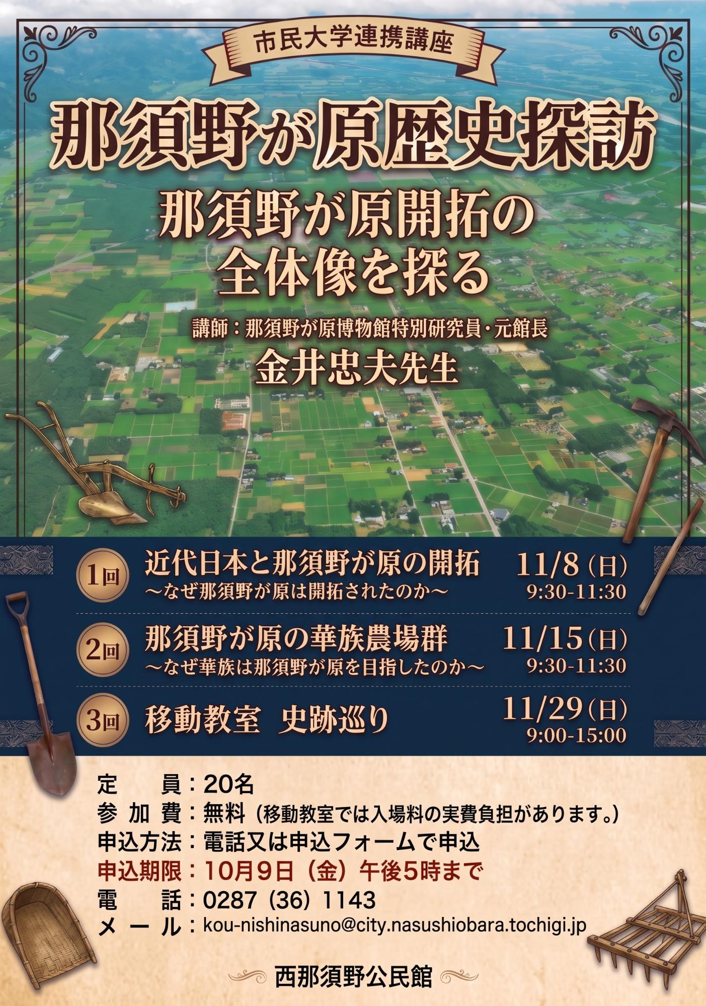 市民大学連携講座「那須野が原歴史探訪」
