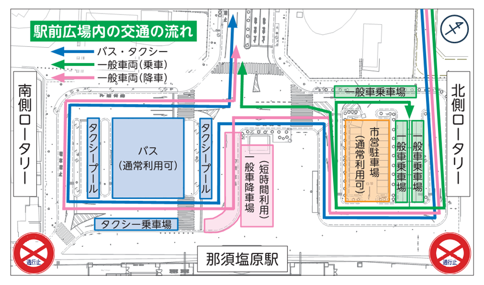 Picnic Week 交通規制図（駅前広場）