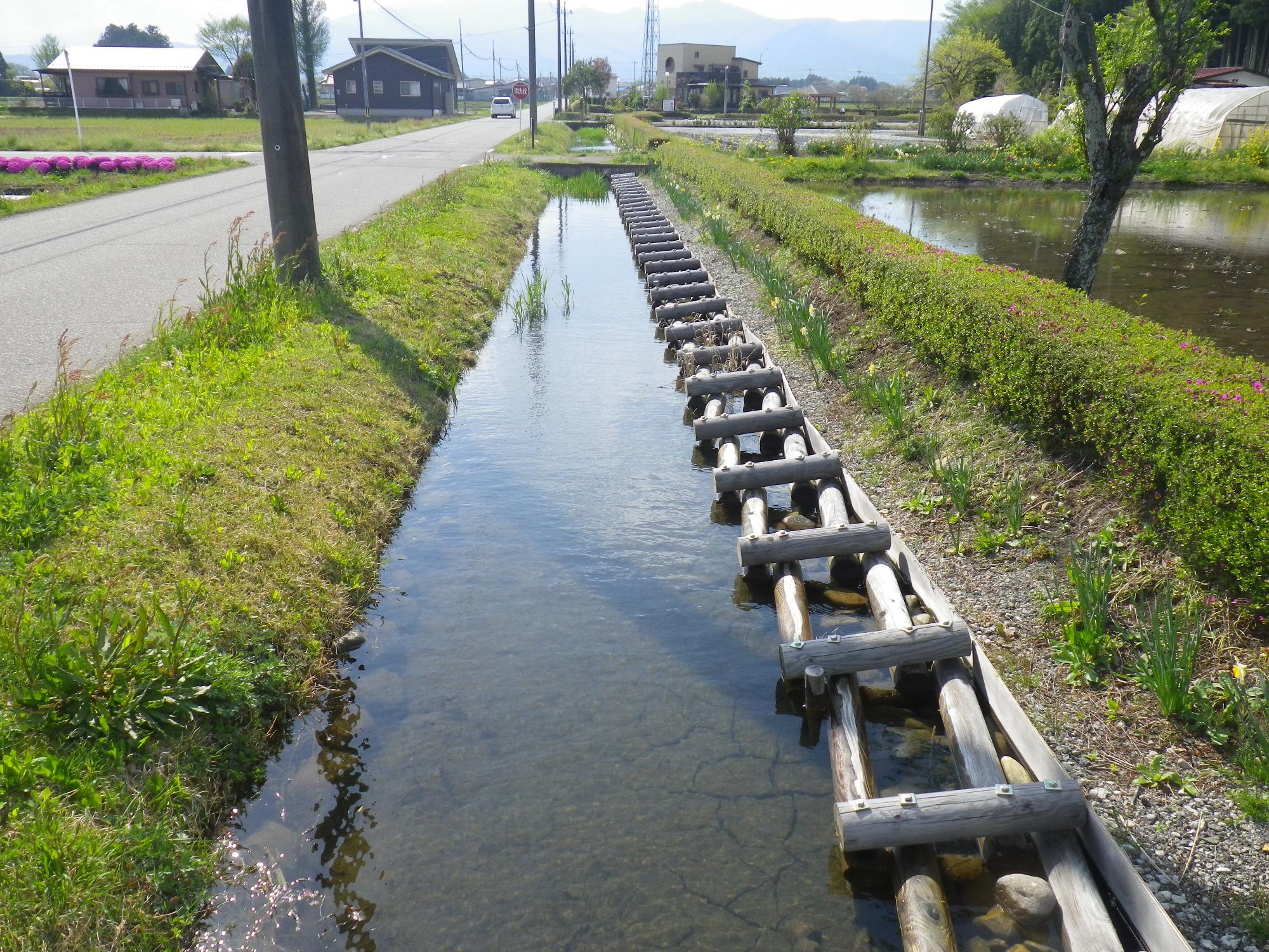 那須開墾社事務所堀